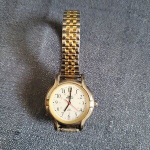 Timex Indiglo Mens Quartz Watch With Two-Tone Stainless Steel Bracelet